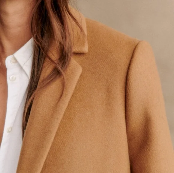 Sezane Johnson Coat in Camel size 36 NWT - Picture 4 of 15